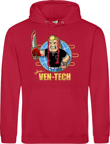 Retro Cartoon Unternehmens Tech Maskottchen Messer Geek Mashup