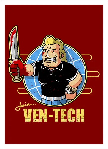 Retro Cartoon Unternehmens Tech Maskottchen Messer Geek Mashup
