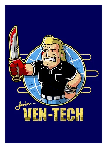 Retro Cartoon Unternehmens Tech Maskottchen Messer Geek Mashup