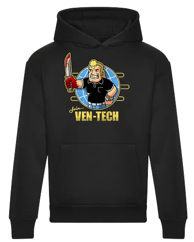 Retro Cartoon Unternehmens Tech Maskottchen Messer Geek Mashup