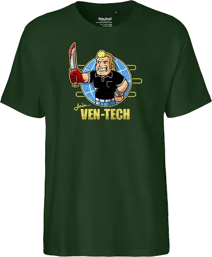 Retro Cartoon Unternehmens Tech Maskottchen Messer Geek Mashup
