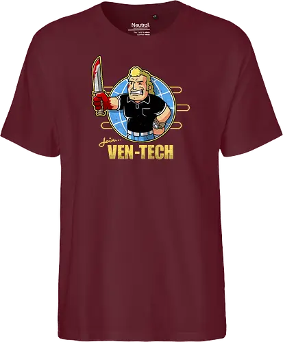Retro Cartoon Unternehmens Tech Maskottchen Messer Geek Mashup