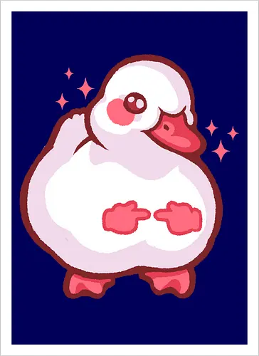 Shy Duck Fingers Touching