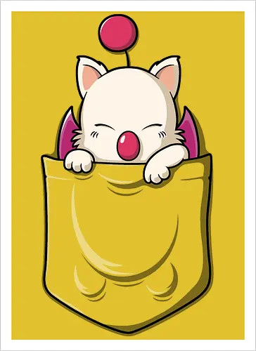Süße Kawaii Fantasy Tasche Kreatur Flügel Rosa Pom Anime