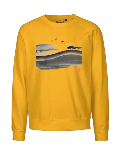attack - prairy, land, sumie, temple, spaceship - Fairtrade Sweatshirt