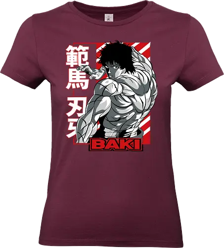 Baki Power Stance - baki hanma, anime fighter, martial arts, manga art, muscle anime, fighting spirit, anime poster, combat aesthetic - Standard T-Shirt (Women)