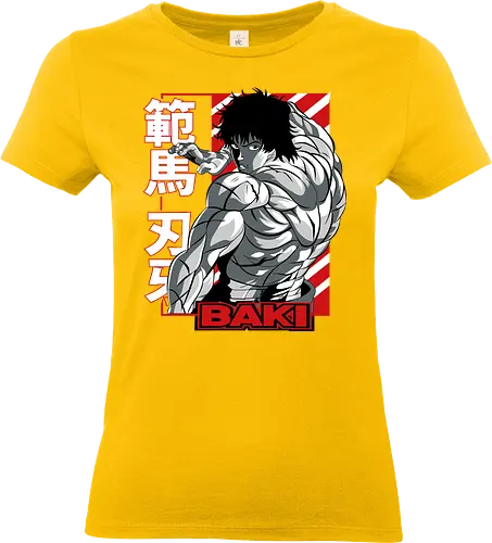 Baki Power Stance - baki hanma, anime fighter, martial arts, manga art, muscle anime, fighting spirit, anime poster, combat aesthetic - Standard T-Shirt (Women)