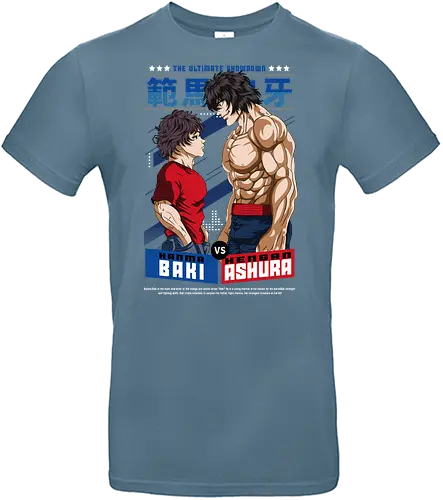 Baki Vs Ohma - baki hanma, kengan ashura, anime crossover, martial arts, anime fighters, battle anime, manga poster, combat legends - Standard T-Shirt