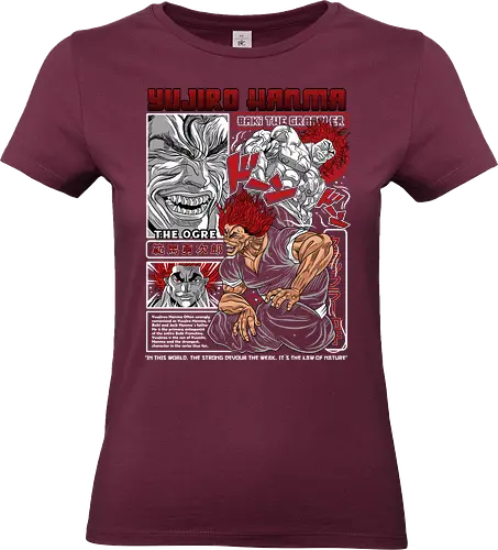 Yujiro Ogre King - yujiro hanma, baki, anime villain, ogre power, manga art, muscle monster, fighting anime, brutal strength - Standard T-Shirt (Women)
