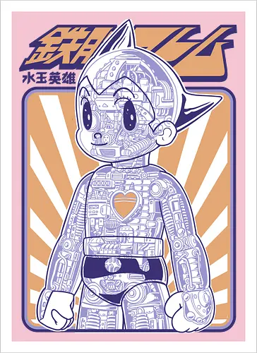 Astro Boy Mechanische Anatomie Retro Anime Roboter