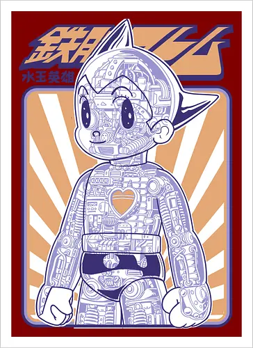 Astro Boy Mechanische Anatomie Retro Anime Roboter