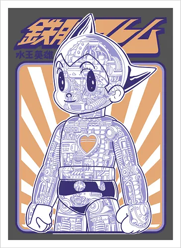 Astro Boy Mechanische Anatomie Retro Anime Roboter