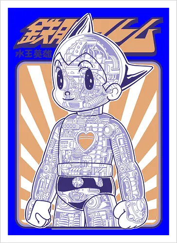 Astro Boy Mechanische Anatomie Retro Anime Roboter