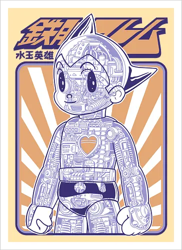 Astro Boy Mechanische Anatomie Retro Anime Roboter