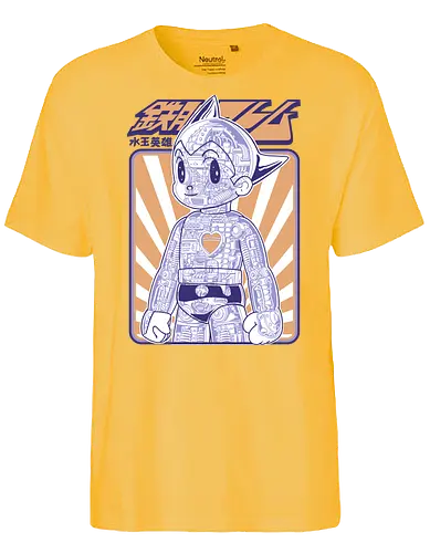 Astro Boy Mechanische Anatomie Retro Anime Roboter - astro boy, mighty atom, robot anatomy, retro anime, classic manga, x ray robot, mechanical anatomy, vintage anime, sci fi robot, mecha, anime robot, cyborg, japanese robot, manga art, otaku - Fairtrade T-Shirt