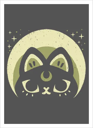 Half Moon Witchy Cat