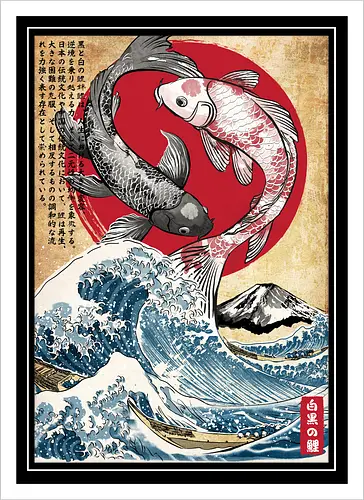 Koi balance in Japan