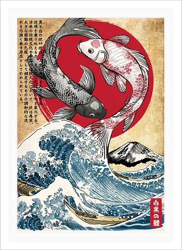 Koi balance in Japan