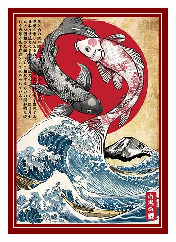 Koi balance in Japan
