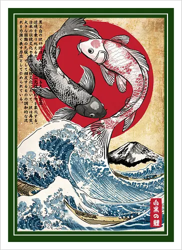 Koi balance in Japan