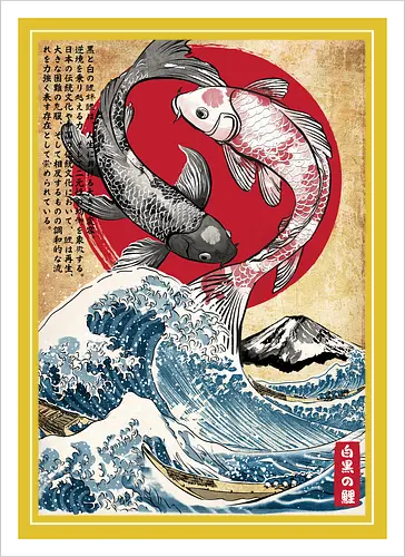 Koi balance in Japan