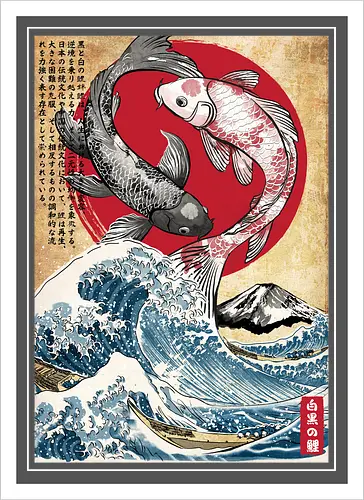 Koi balance in Japan