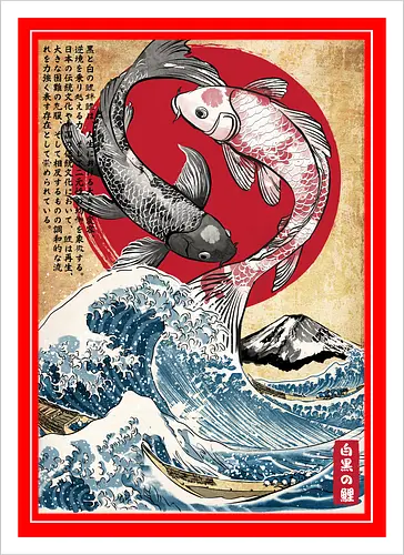 Koi balance in Japan