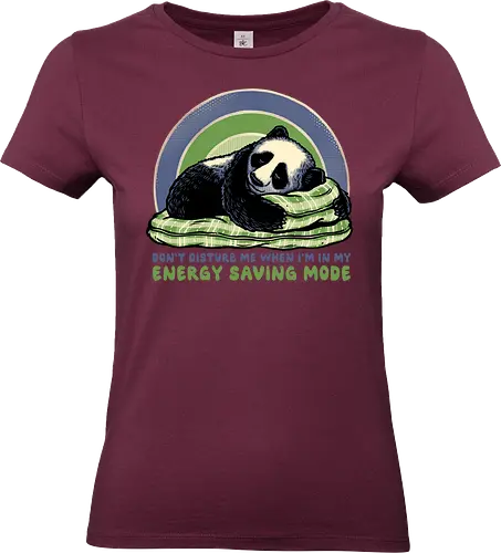 In My Energy Saving Mode - Panda, animal, funny, humor, sleeping, relaxing, cute - Standard T-Shirt (Women)