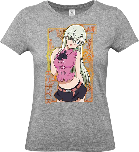Elizabeth Royal Grace - elizabeth liones, anime girl, seven deadly sins, goddess clan, manga style, fantasy art, anime aesthetic, royal anime - Standard T-Shirt (Women)