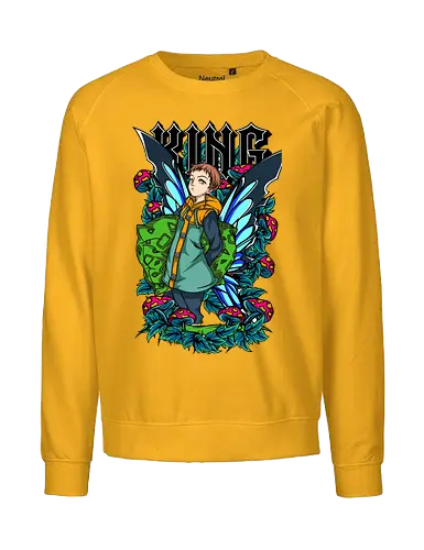 King Fairy Wings - king, seven deadly sins, fairy king, anime art, manga style, fantasy hero, anime design, colorful aesthetic - Fairtrade Sweatshirt