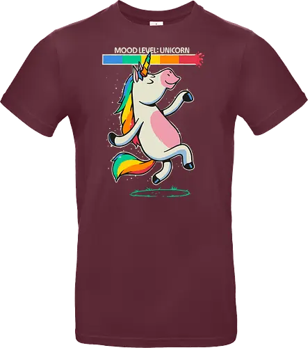 Mood Level Unicorn - unicorn, mood level, mood level unicorn, rainbow unicorn, funny unicorn, unicorn meme, happy vibes, good mood, positive energy, magical, cute unicorn, kawaii, rainbow, sparkle, fantasy humor, mood chart, funny saying, relatable humor, fun design, colorful, party vibes, whimsical, unicorn lover, gift for kids, gift for girls, pride colors, cheerful, mood tracker, rainbow vibes, magical creature - Standard T-Shirt