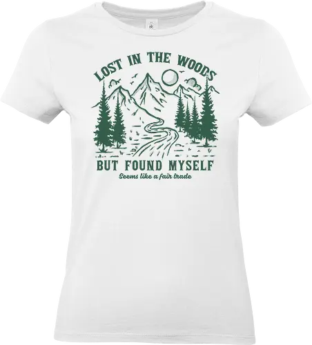 A Fair Trade - nature, hiking, camp, pun, optimistic, camping, hike, adventure, mountains, landscape - Standard T-Shirt (Women)
