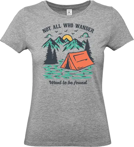 Lost By Choice - nature, hiking, camp, lost, camping, hike, adventure, mountains, landscape, simple - Standard T-Shirt (Women)