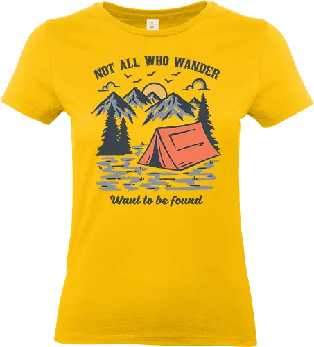 Lost By Choice v.2 - nature, hiking, camp, lost, camping, hike, adventure, mountains, landscape, simple - Standard T-Shirt (Women)