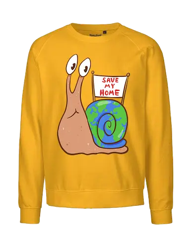 Save my Home-Schnecke - Umwelt, Schnecke, Save the Planet - Fairtrade Sweatshirt