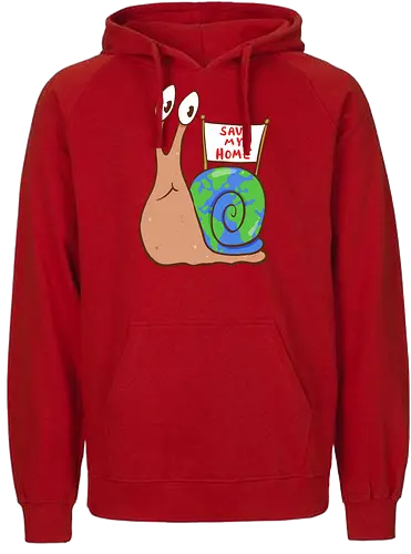 Save my Home-Schnecke - Umwelt, Schnecke, Save the Planet - Fairtrade Hoodie