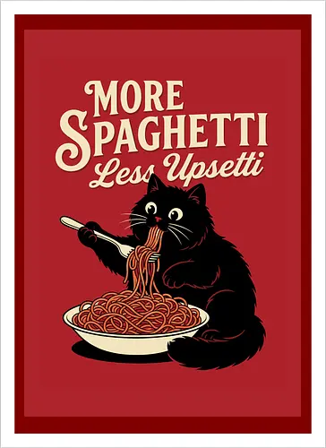 More spaghetti less upsetti hungry cat spaghetti 