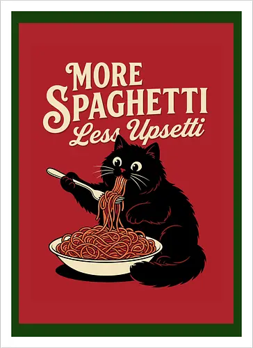 More spaghetti less upsetti hungry cat spaghetti 