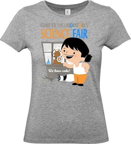 Aperture Science Fair - Gateway, aperature, Glados, Portal Gun, Science Fair - Standard T-Shirt (Women)