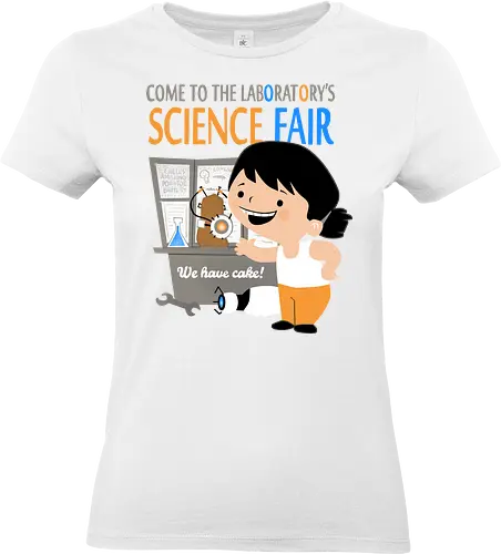 Aperture Science Fair - Gateway, aperature, Glados, Portal Gun, Science Fair - Standard T-Shirt (Women)