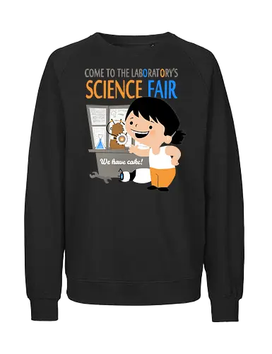 Aperture Science Fair - Gateway, aperature, Glados, Portal Gun, Science Fair - Fairtrade Sweatshirt