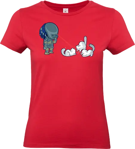 PredatAAAWWW - predator, cats, laserpointer, movies - Standard T-Shirt (Women)