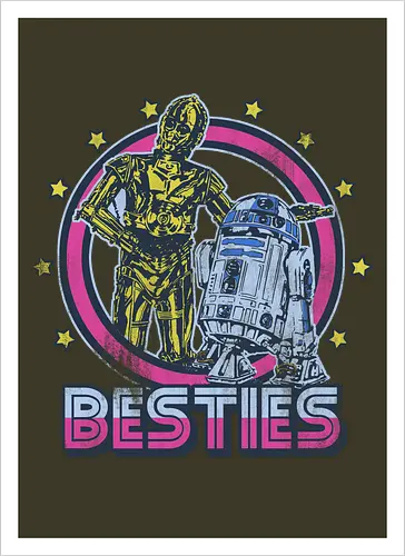 Retro Roboter Besties – Bestes Duo der Galaxis