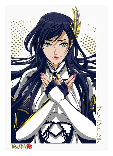 Majestätische Walküre – Himmlische Kriegerin Premium - walküre premium kunst, Brunhilde, Record of Ragnarok, Shuumatsu no Valkyrie, himmlische kriegerin design, anime walküre druck, blaue goldene kriegerin kunst, nordische mythologie anime, mystische kriegerin design, blauhaarige walküre kunst, weißer rüstung kriegerin, starke weibliche anime kunst, epische kriegerin design, goldene walküre druck, mystische kriegerin kunst, elegante anime kriegerin, premium walküre druck, himmlische kriegerin vintage - Artprint
