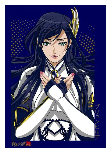 Majestätische Walküre – Himmlische Kriegerin Premium - walküre premium kunst, Brunhilde, Record of Ragnarok, Shuumatsu no Valkyrie, himmlische kriegerin design, anime walküre druck, blaue goldene kriegerin kunst, nordische mythologie anime, mystische kriegerin design, blauhaarige walküre kunst, weißer rüstung kriegerin, starke weibliche anime kunst, epische kriegerin design, goldene walküre druck, mystische kriegerin kunst, elegante anime kriegerin, premium walküre druck, himmlische kriegerin vintage - Artprint