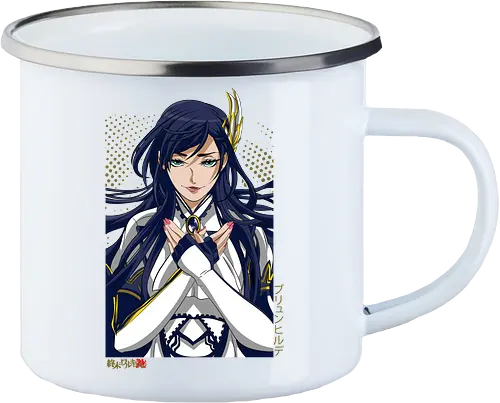 Majestätische Walküre – Himmlische Kriegerin Premium - walküre premium kunst, Brunhilde, Record of Ragnarok, Shuumatsu no Valkyrie, himmlische kriegerin design, anime walküre druck, blaue goldene kriegerin kunst, nordische mythologie anime, mystische kriegerin design, blauhaarige walküre kunst, weißer rüstung kriegerin, starke weibliche anime kunst, epische kriegerin design, goldene walküre druck, mystische kriegerin kunst, elegante anime kriegerin, premium walküre druck, himmlische kriegerin vintage - Enamel Mug