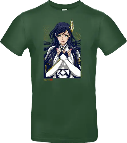 Majestätische Walküre – Himmlische Kriegerin Premium - walküre premium kunst, Brunhilde, Record of Ragnarok, Shuumatsu no Valkyrie, himmlische kriegerin design, anime walküre druck, blaue goldene kriegerin kunst, nordische mythologie anime, mystische kriegerin design, blauhaarige walküre kunst, weißer rüstung kriegerin, starke weibliche anime kunst, epische kriegerin design, goldene walküre druck, mystische kriegerin kunst, elegante anime kriegerin, premium walküre druck, himmlische kriegerin vintage - Standard T-Shirt