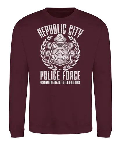 Elite Polizei Abzeichen Vintage Metall Emblem Geek - police badge vintage shirt, elite force emblem tee, distressed badge apparel, metal police shirt, vintage law enforcement tee, elite unit badge clothing, distressed military shirt, police emblem art tee, vintage badge design apparel, law enforcement geek shirt, elite corps tee, vintage police emblem clothing, distressed law shirt, badge art geek tee, Metalbending Police Force, Republic City, Legend of Korra, Lin Beifong, Toph Beifong, Avatar Korra, military emblem vintage apparel - Sweatshirt