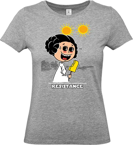 Resistance - Princess Leia, Space Opera, Ice cream, Summer - Standard T-Shirt (Women)