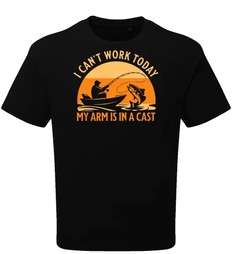 Ich Kann Heute Nicht Arbeiten, Mein Arm Ist Im Gips – Lustiges Angler T-Shirt